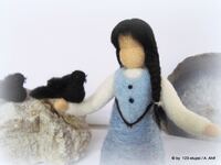 M&auml;rchenfiguren aus Wolle - Jahreszeitentisch